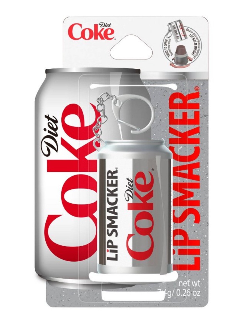 Lip Smacker Diet Coke Lip Balm — Silver & Red